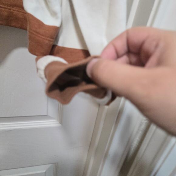 Lou & Grey Brown White Striped Pullover Sweatshirt Size Small - Picture 6 of 10